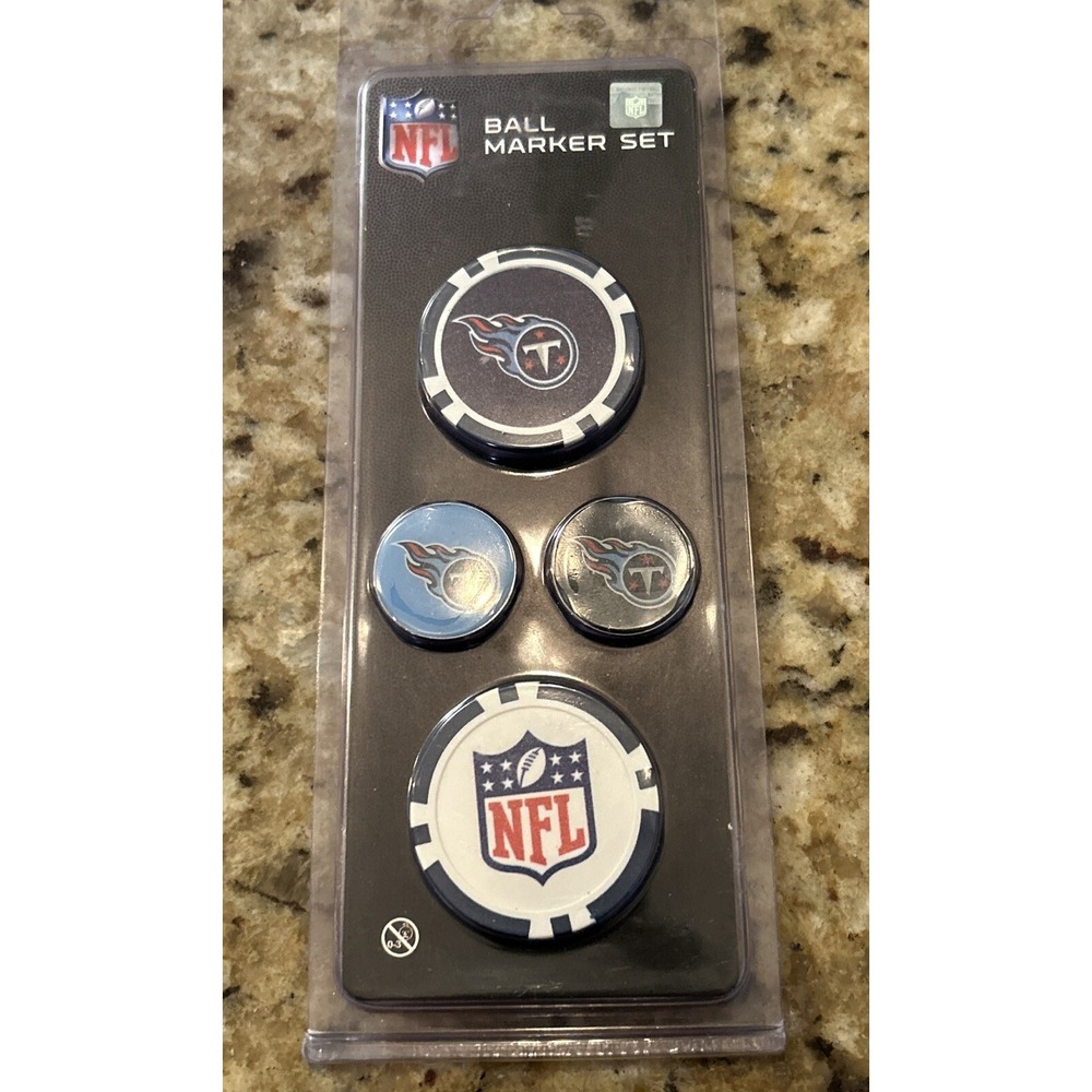 New‎ Team Effort NFL Golf Ball Marker Set Tennessee Titans